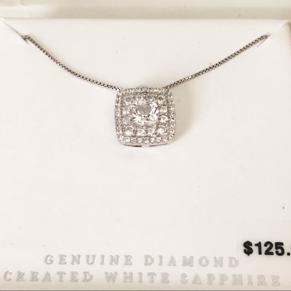 Genuine Diamond & Created White Sapphire Sterling - Picture 5 of 7